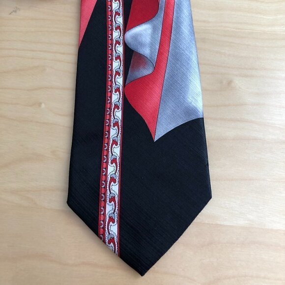 Vtg Portofino Collection Handmade Silk Necktie - Paisley & Swirls - Picture 4 of 8